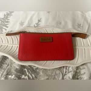 LIKE NEW - Dooney & Bourne wallet (Saffiano leather)  Coral (orange-red color)